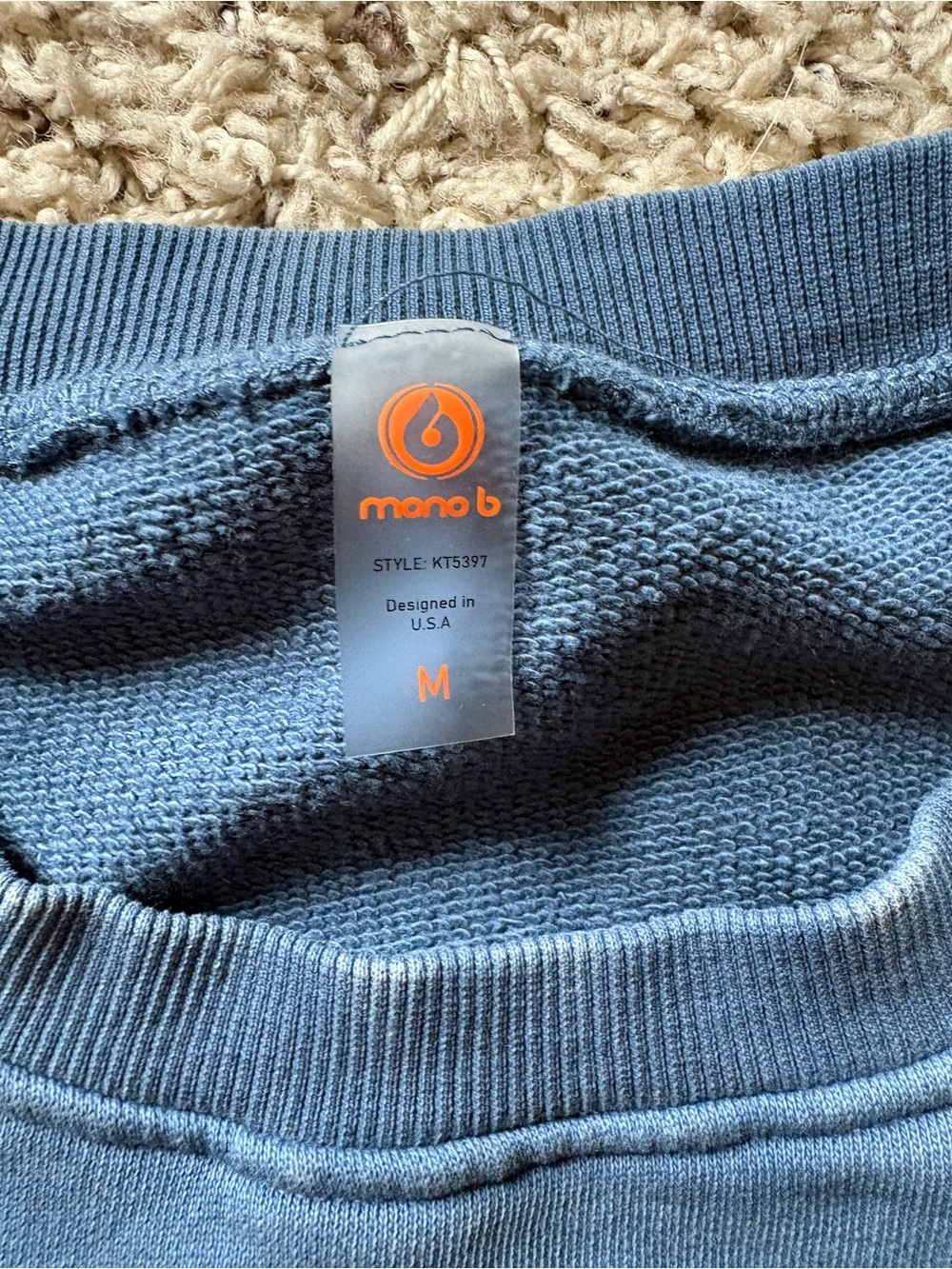 Mono B Slate Blue Cropped Sweatshirt and Wide-Leg Joggers Set - Picture 8 of 8